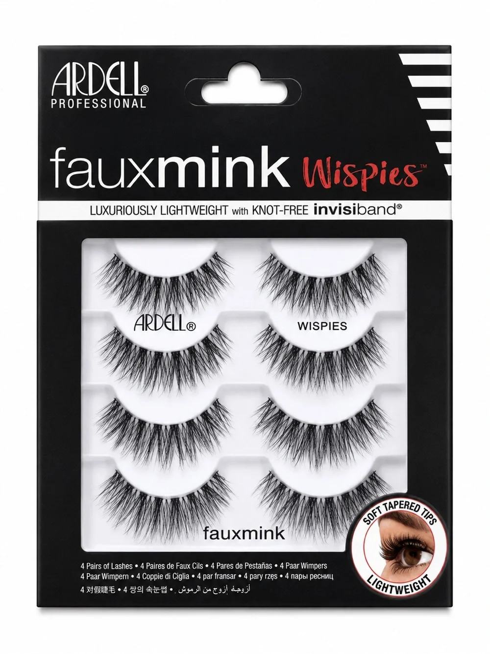 Ardell Faux Mink Wispies False Eyelashes - Black